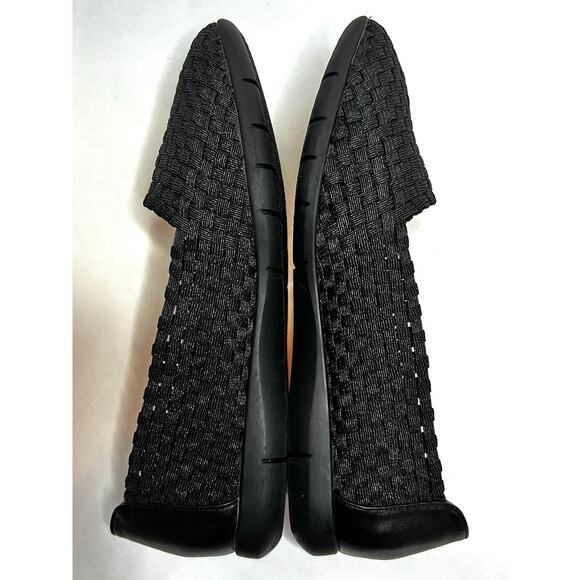 Women's Comfort View Bethany Slip On Woven Black Flats Size 11M Comfort Travel - Picture 12 of 14